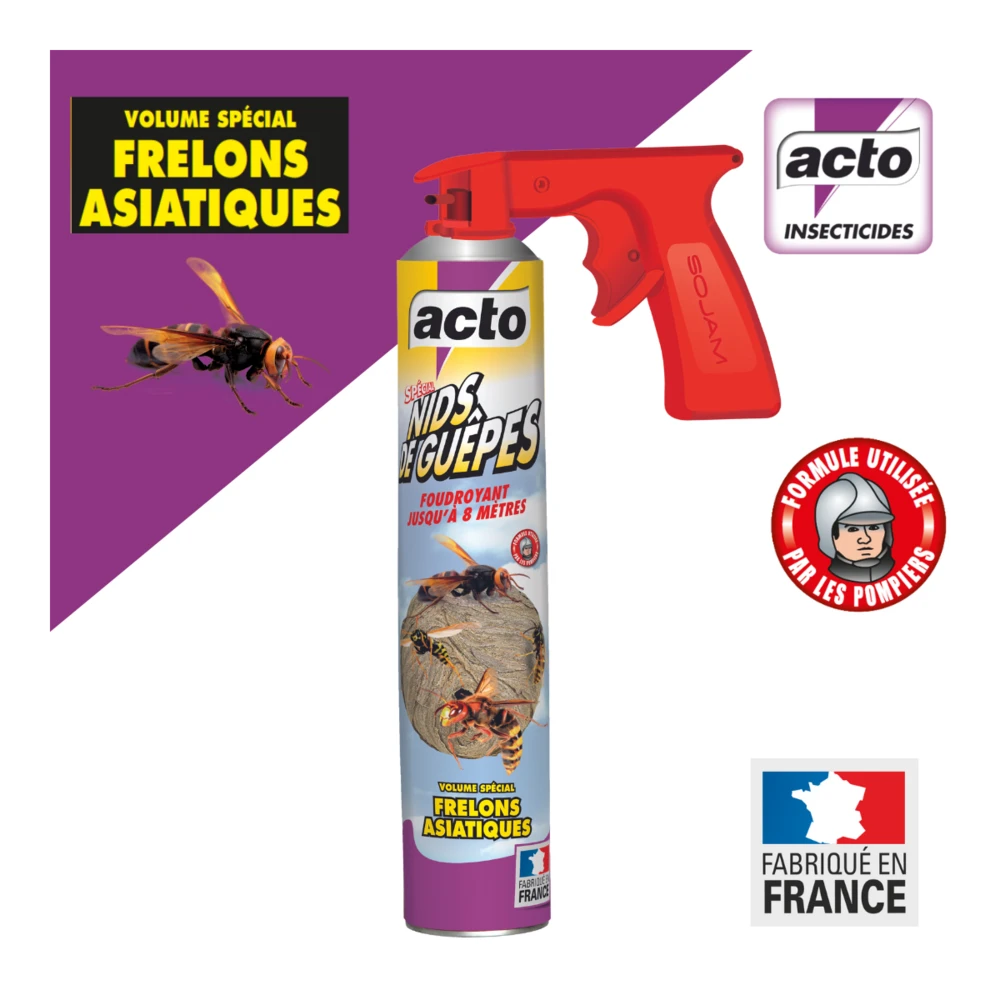 Lot De 2 Aérosol Acto Spécial Nids De Guepes - Efficacité Professionnelle - Volu 5 Lot De 2 Aérosol Acto Spécial Nids De Guepes - Efficacité Professionnelle - Volu – Image 3