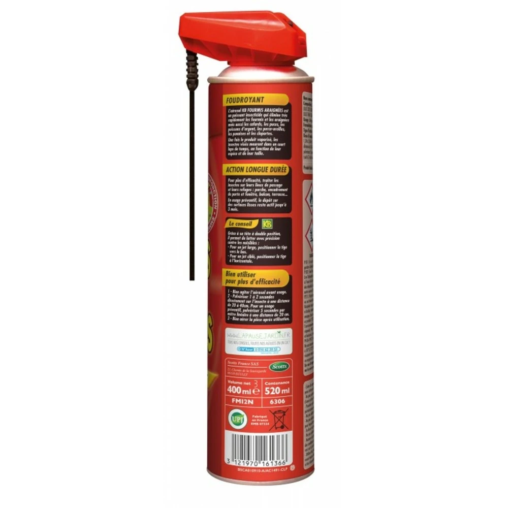 Anti Fourmis Araignees Aerosol - 400ml 4 Anti Fourmis Araignees Aerosol - 400ml – Image 2
