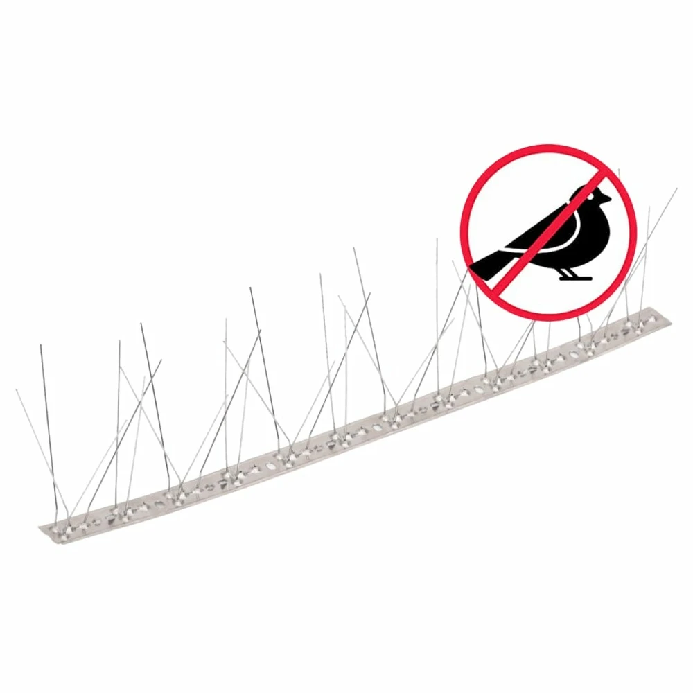 VIDAXL Ensemble De 6 Pointes à 5 Rangées Contre Oiseaux Inox 3 M 8 VIDAXL Ensemble De 6 Pointes à 5 Rangées Contre Oiseaux Inox 3 M – Image 6