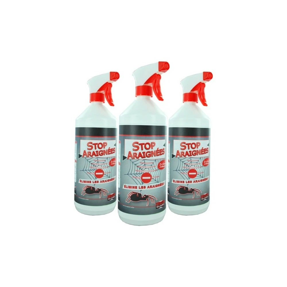 Stop Araignées Lot De 3 X 1l - Pulvérisateurs Anti Araignée Protection Longue Durée - Fabriqué En France 3 Stop Araignées Lot De 3 X 1l - Pulvérisateurs Anti Araignée Protection Longue Durée - Fabriqué En France