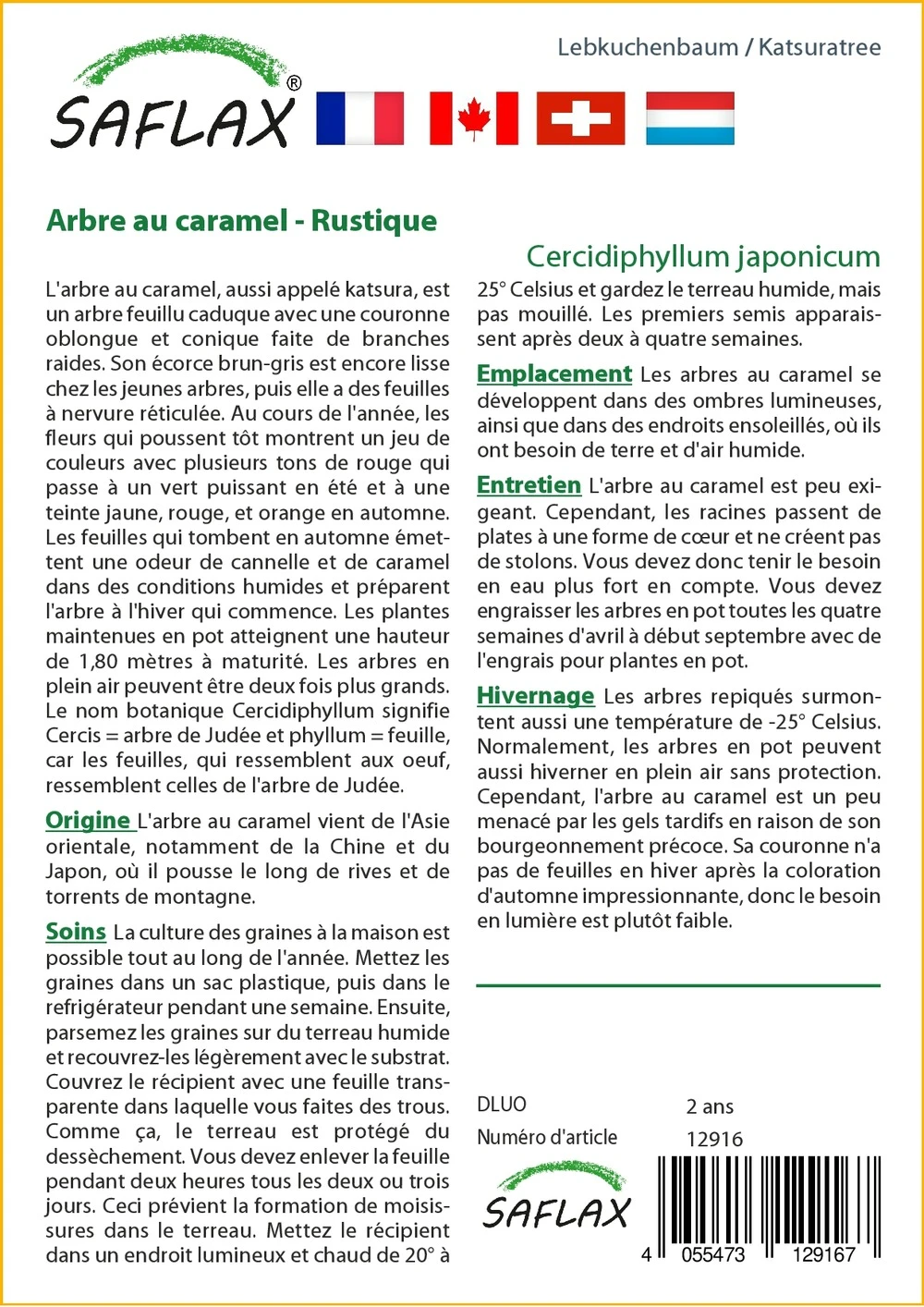 Kit De Culture - Arbre Au Caramel - 200 Graines - Cercidiphyllum Japonicum 5 Kit De Culture - Arbre Au Caramel - 200 Graines - Cercidiphyllum Japonicum â Image 3