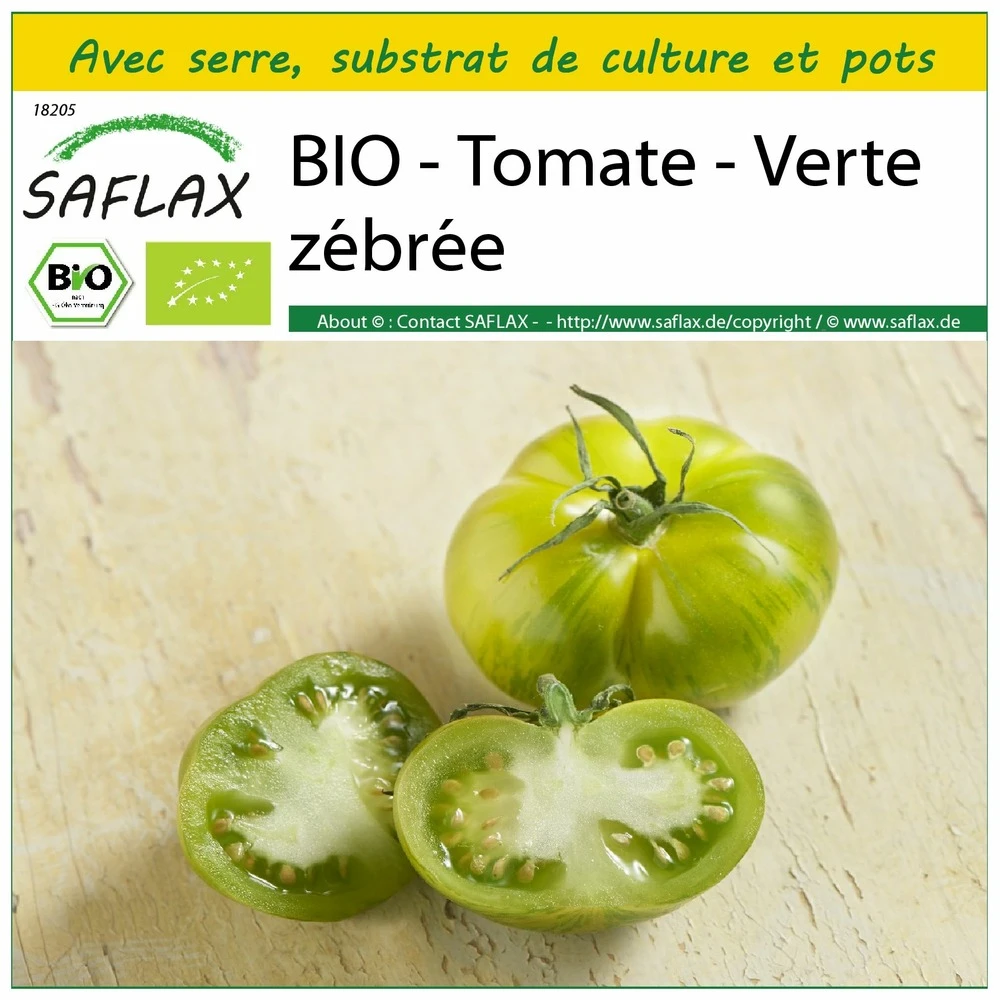 Kit De Culture - Bio - Tomate - Verte Zébrée - 10 Graines - Solanum Lycopersicum 3 Kit De Culture - Bio - Tomate - Verte Zébrée - 10 Graines - Solanum Lycopersicum