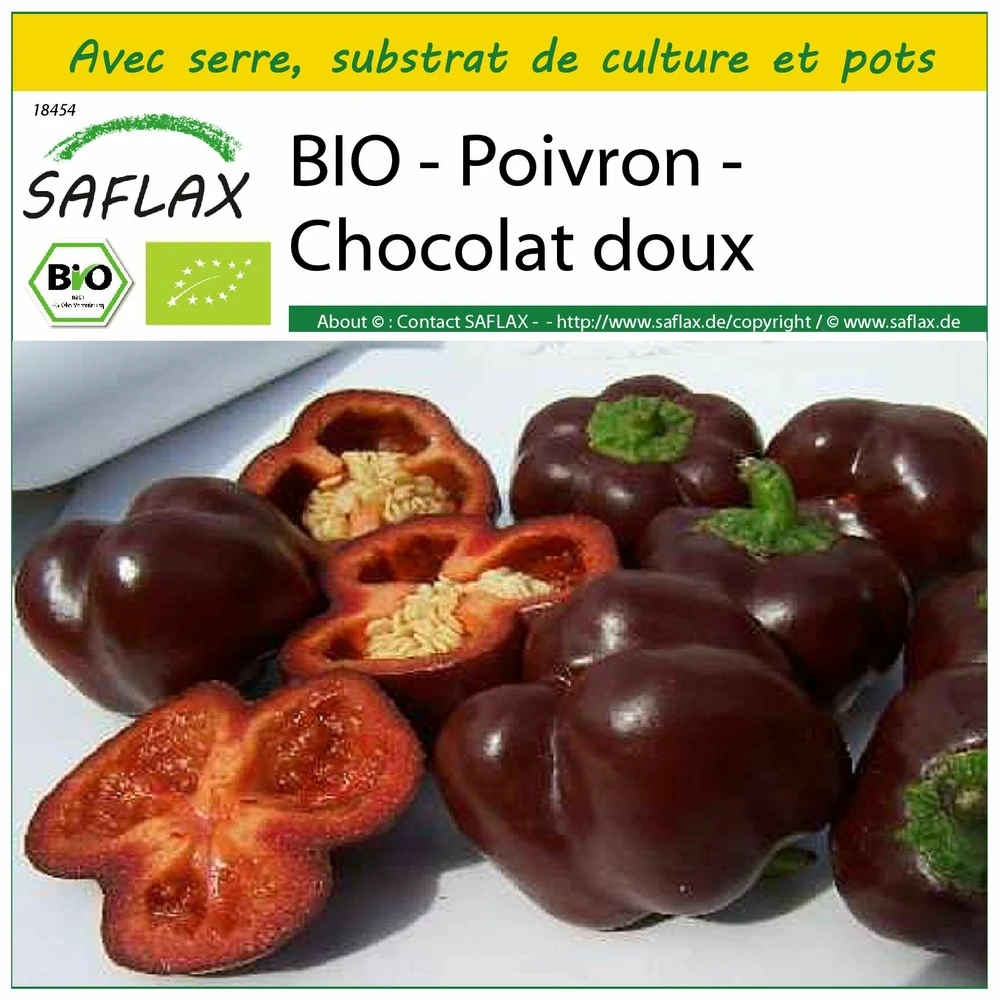 Kit De Culture - Bio - Poivron - Chocolat Doux - 10 Graines - Capsicum Annuum 3 Kit De Culture - Bio - Poivron - Chocolat Doux - 10 Graines - Capsicum Annuum