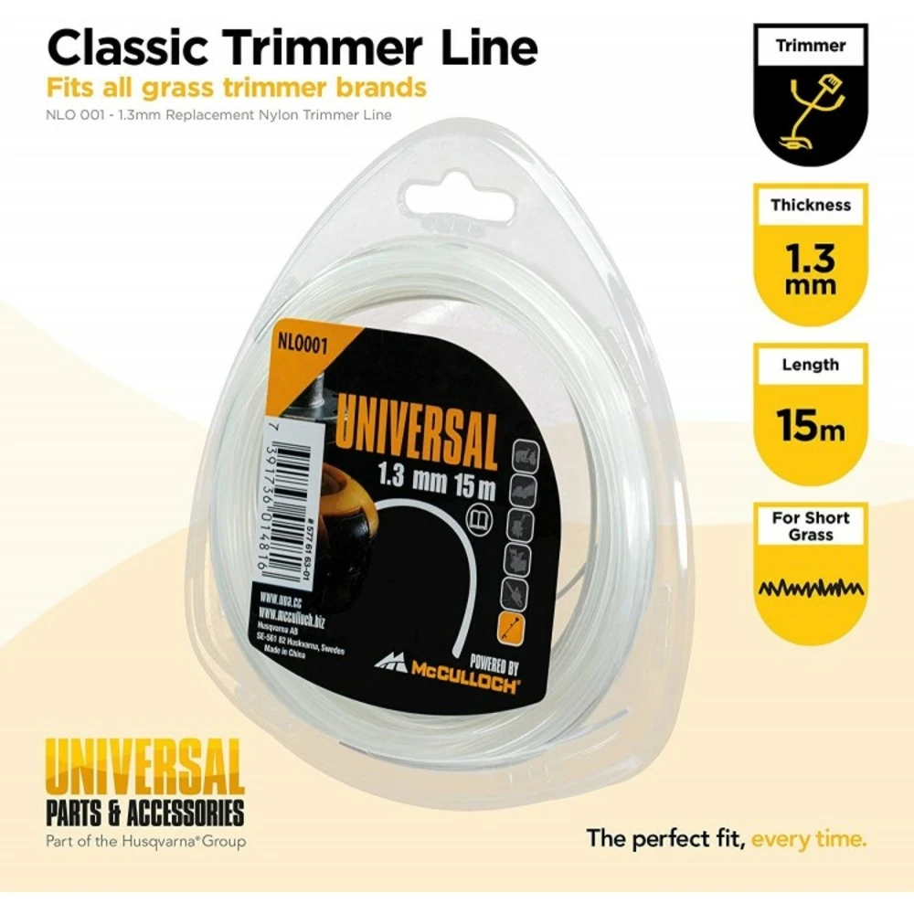 McCulloch Fil De Coupe-herbe En Nylon 1.3mm X 15m Nlo001 4 McCulloch Fil De Coupe-herbe En Nylon 1.3mm X 15m Nlo001 – Image 2