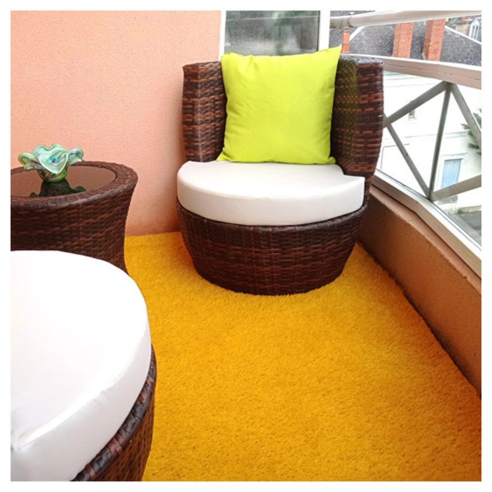 Gazon Synthétique Peps - Couleur Jaune Orangé - 20mm - 2m X 3m 4 Gazon Synthétique Peps - Couleur Jaune Orangé - 20mm - 2m X 3m – Image 2