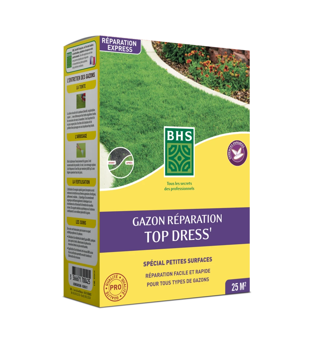 Gre500 | Gazon Reparation top Dress' | 500g | 20 M² | Semences Enrobée 3 Gre500 | Gazon Reparation top Dress' | 500g | 20 M² | Semences Enrobée