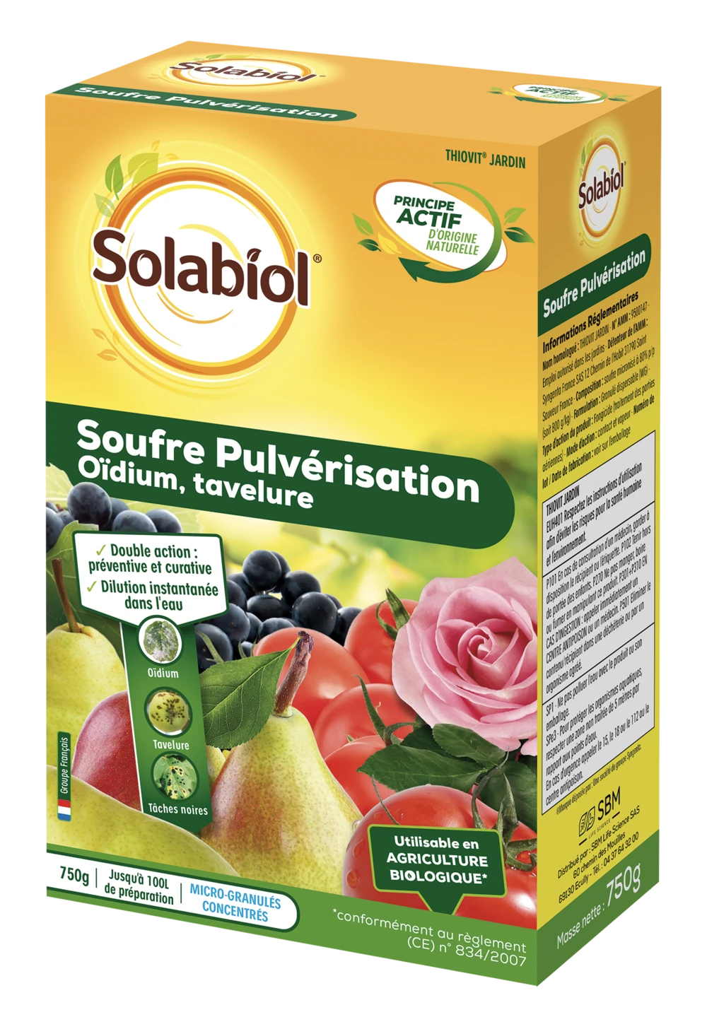 Solabiol Sopul750 | Souffre Pulvérisation | 750g | Jusqu' A 100l De Solution | 3 Solabiol Sopul750 | Souffre Pulvérisation | 750g | Jusqu' A 100l De Solution |
