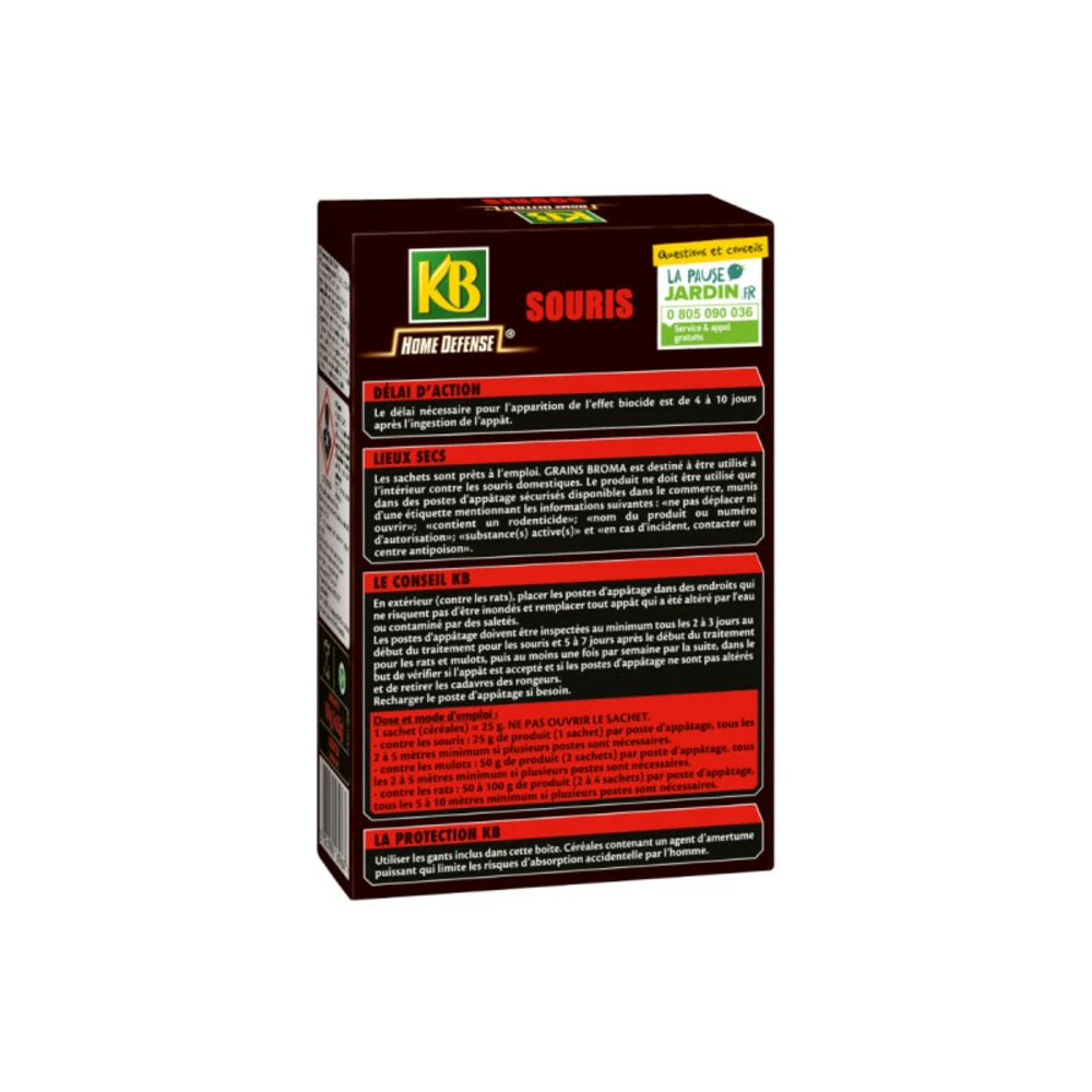 Souris Céréales Kb Home Defense - 4 Sachets 4 Souris Céréales Kb Home Defense - 4 Sachets – Image 2