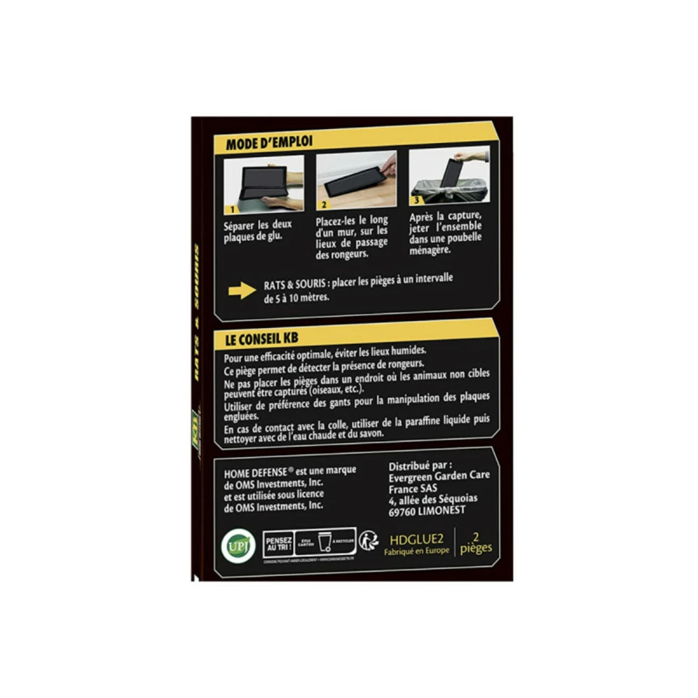 Piège à Glue Rats Et Souris Kb Home Defense - 2 Pcs 4 Piège à Glue Rats Et Souris Kb Home Defense - 2 Pcs – Image 2