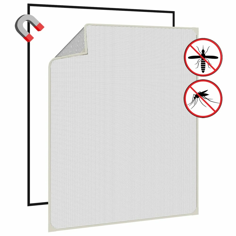 VIDAXL Moustiquaire Magnétique Pour Fenêtres Blanc 100x120 Cm 6 VIDAXL Moustiquaire Magnétique Pour Fenêtres Blanc 100x120 Cm – Image 4