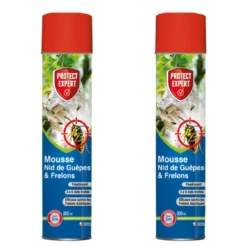 Lot De 4 Mousses Anti Nid & Anti-guêpes & Frelons | 4x600 Ml | Mousse