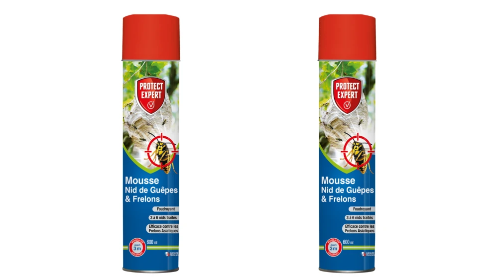 Lot De 2 Mousses Anti Nid & Anti-guêpes & Frelons | 2x600 Ml | Mousse 3 Lot De 2 Mousses Anti Nid & Anti-guêpes & Frelons | 2x600 Ml | Mousse