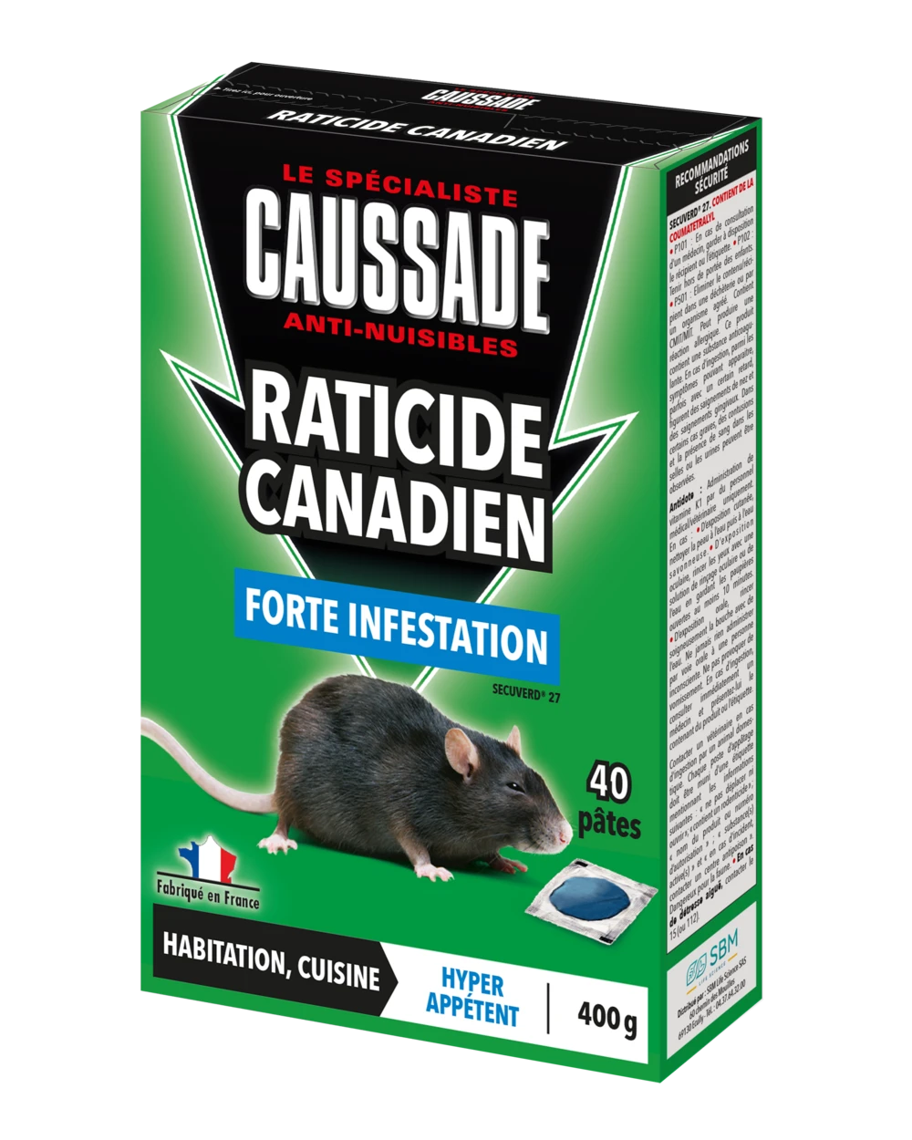 Carpt400 Raticide Canadien Forte Infestation Appât Prêt à L'emploi Nou 3 Carpt400 Raticide Canadien Forte Infestation Appât Prêt à L'emploi Nou